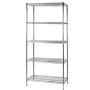 SCAFFALE 5 RIPIANI IN ACCIAIO CROMATO 60X90CM - H200CM ARCHIMEDE KIT ROBUSTO - 5X609020