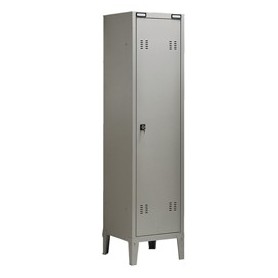 ARMADIO SPOGLIATOIO METALLO A 1POSTO C/DIVIS. 43X47CM H180CM GRIGIO - C1-SP G