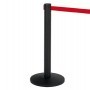 1 COLONNINA SEGNAPERCORSO NERA CON NASTRO 200CM ROSSO ALFA - 103341
