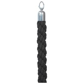 CORDONE INTRECCIATO 150CM NERO PER COLONNINA SEGNAPERCORSO SECURIT - RS-CLRP-CHBL
