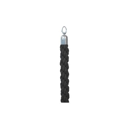 CORDONE INTRECCIATO 150CM NERO PER COLONNINA SEGNAPERCORSO SECURIT - RS-CLRP-CHBL