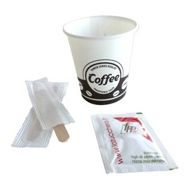 SERVING KIT 50 BICCHIERINI +50 BUSTINE ZUCCHERO +50 PALETTINE - PPZUKITOCS50E