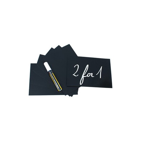 SET 10 TAG NERE 15X21CM (A5) SECURIT - TAG-A5-WT