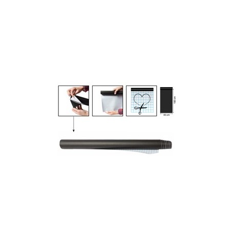 LAVAGNA ADESIVA IN ROTOLO 100X45CM NERO SECURIT - CS-WALL-100