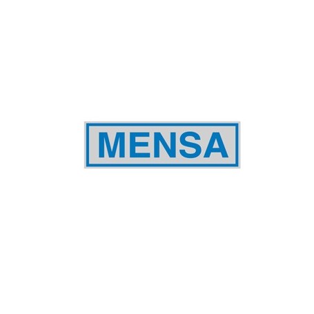 TARGHETTA ADESIVA 165X50MM MENSA - 96685