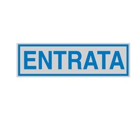 TARGHETTA ADESIVA 165X50MM ENTRATA - 96683