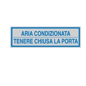 TARGHETTA ADESIVA 165X50MM ARIA CONDIZIONATA ... - 96694