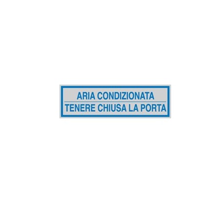 TARGHETTA ADESIVA 165X50MM ARIA CONDIZIONATA ... - 96694